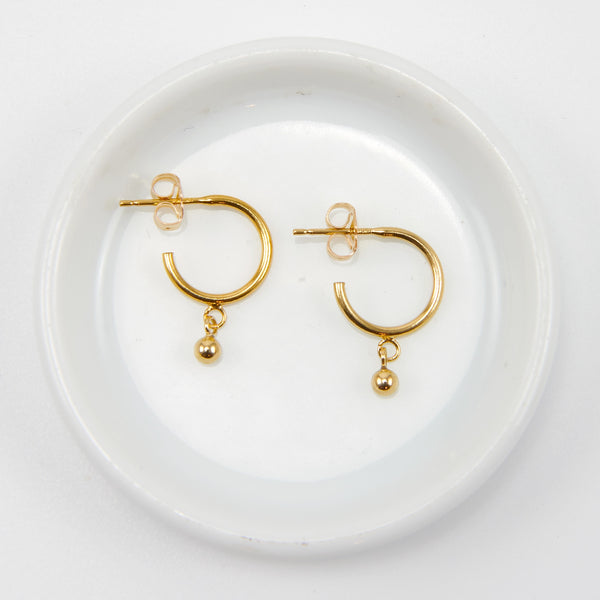 DOTTE BALL HOOP EARRINGS