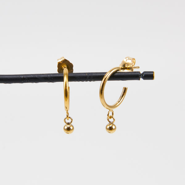 DOTTE BALL HOOP EARRINGS