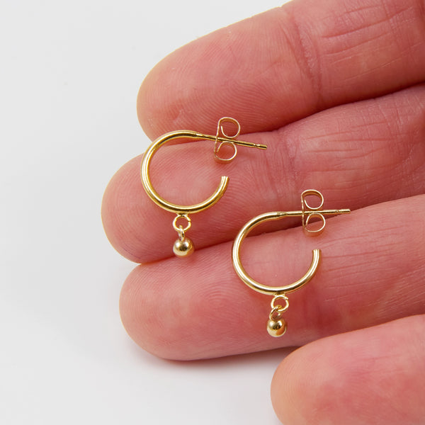 DOTTE BALL HOOP EARRINGS