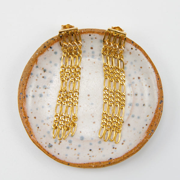 Malena Long Fringe Drop Earrings