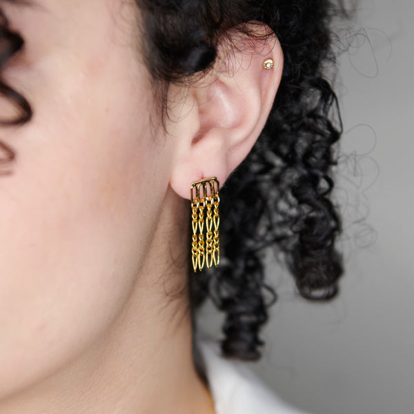 MALENA SHORT FRINGE DROP EARRINGS