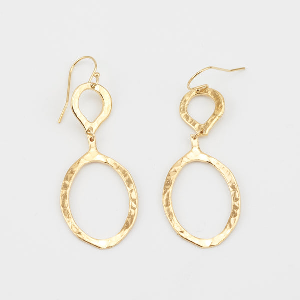 RAYA HAMMERED HOOP EARRINGS