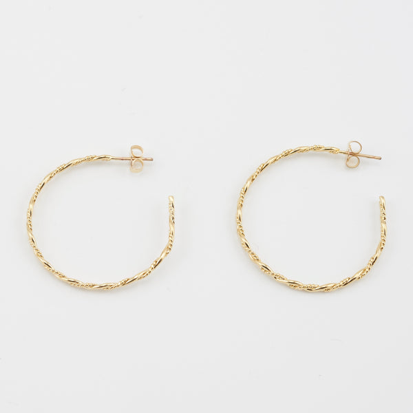 SONJA TWISTED HOOP EARRINGS