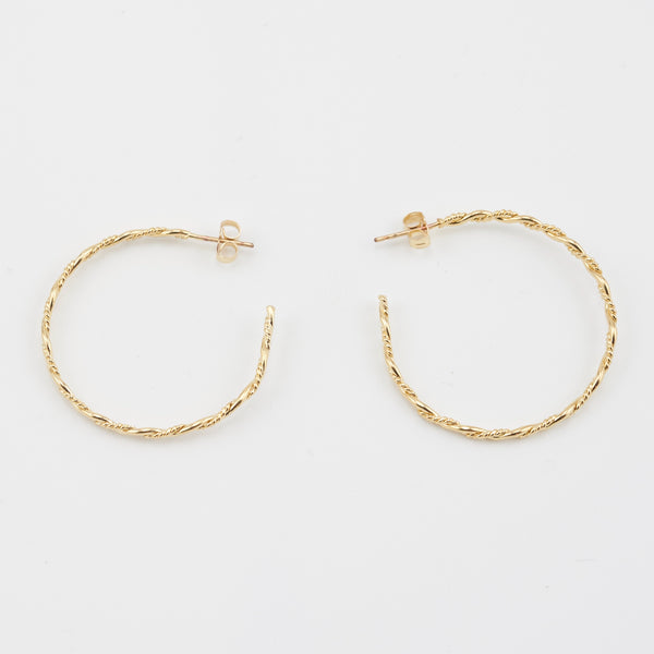 SONJA TWISTED HOOP EARRINGS