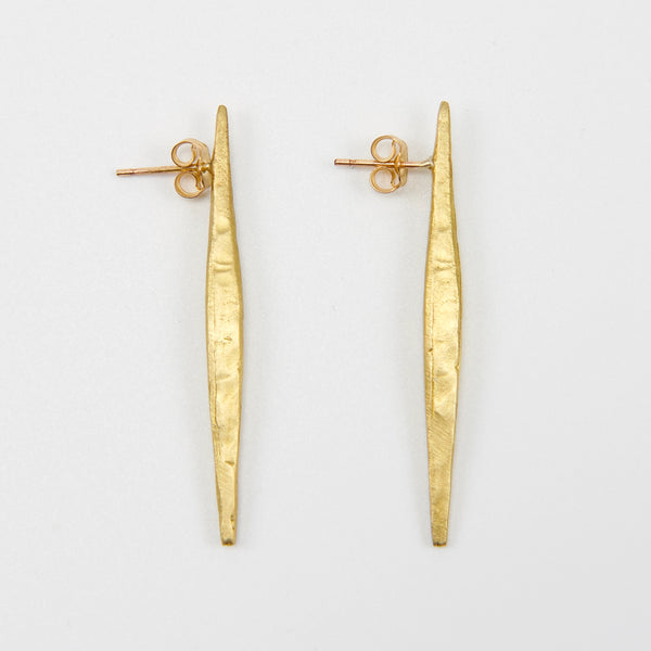 Zor Brass Spike Earrings
