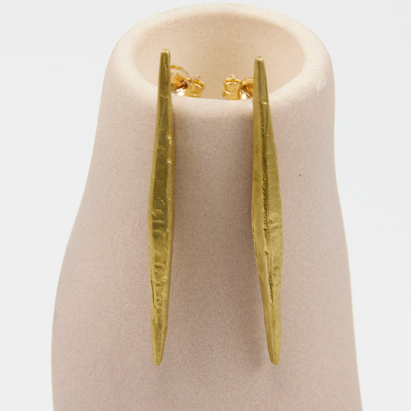 ZOR BRASS SPIKE EARRINGS