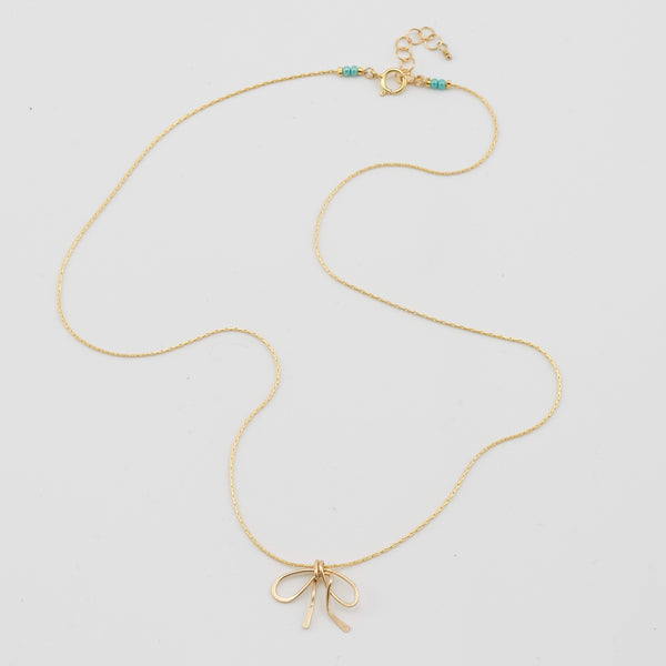 MINNA BOW PENDANT NECKLACE