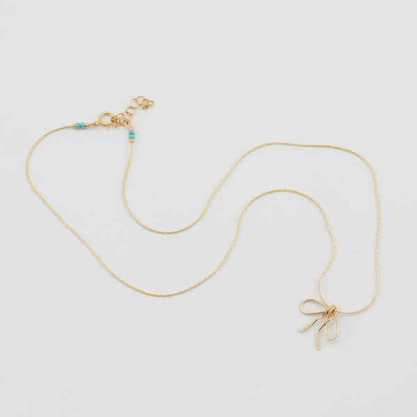 MINNA BOW PENDANT NECKLACE