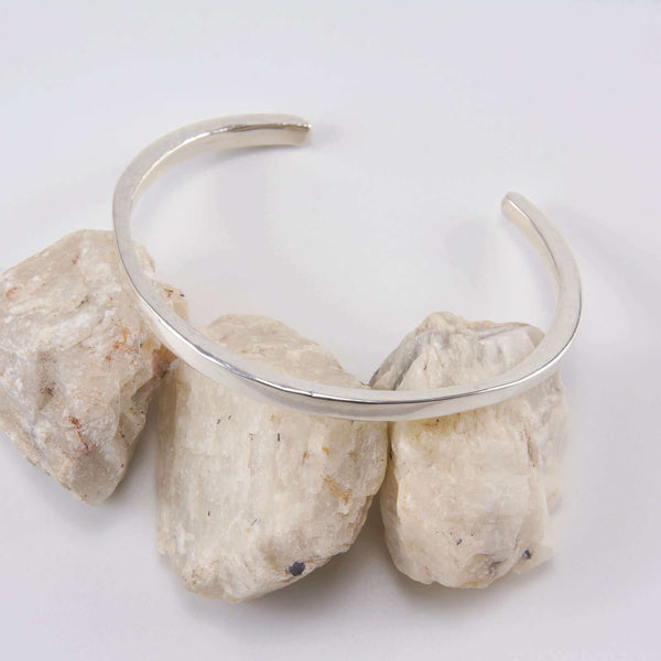 KAMAL SILVER HAMMERED CUFF BRACELET