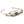Open cuff polished white bronze bracelet with organic leaf motif.