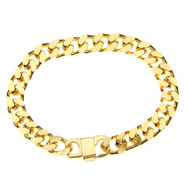 VERSA CURB CHAIN BRACELET - GOLD JEWELRY | VICTORIA BEKERMAN