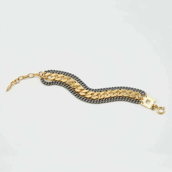 ZOE MIXED CHAIN BRACELET - GOLD JEWELRY | VICTORIA BEKERMAN