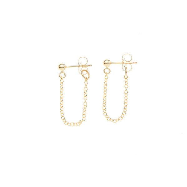 ELAINE CHAIN HOOP EARRINGS FOR SALE - JEWELRY | VICTORIA BEKERMAN