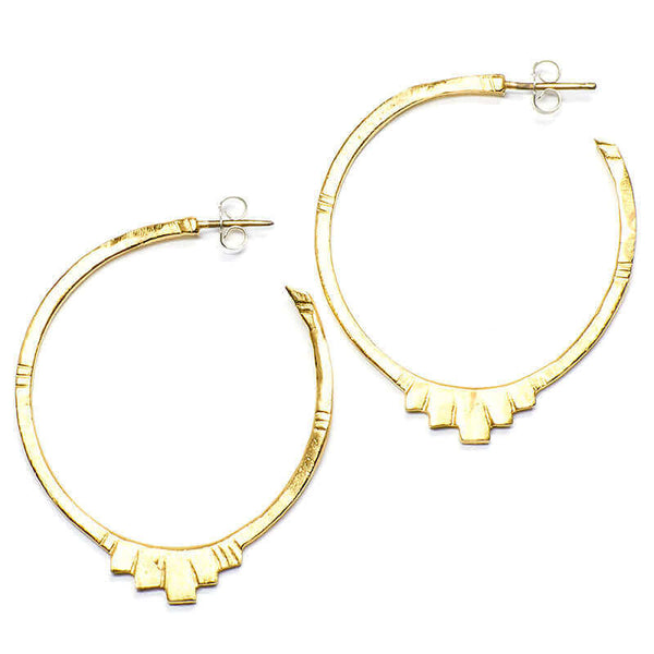 KAVA GOLD HOOP EARRINGS - STYLISH JEWELRY | VICTORIA BEKERMAN