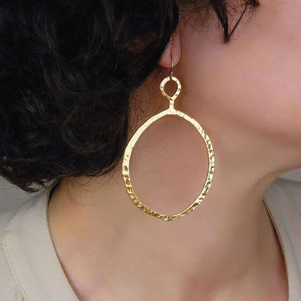 Ome Hammered Dangle Earrings