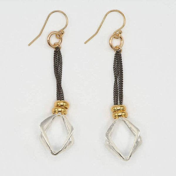 ROMBO DROP CHAIN EARRINGS - STYLISH JEWELRY | VICTORIA BEKERMAN