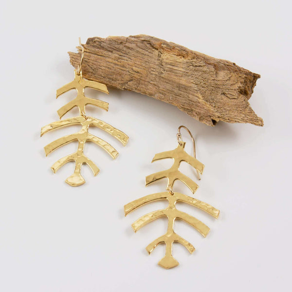Taya Hammered Dangle Earrings