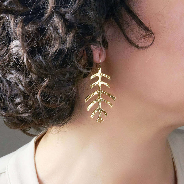Taya Hammered Dangle Earrings