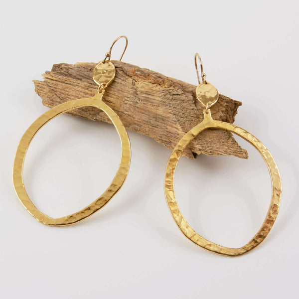 Toci Hammered Dangle Earrings