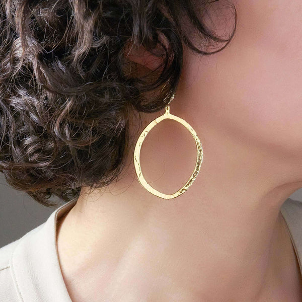 Toci Hammered Dangle Earrings