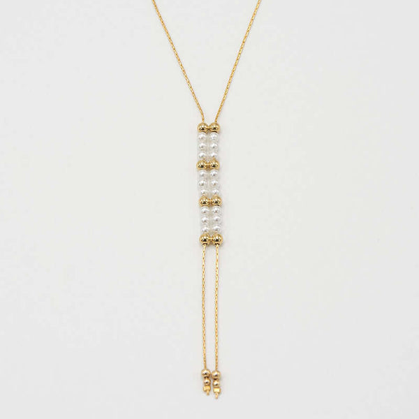 Lara Adjustable Pearl Beads Necklace