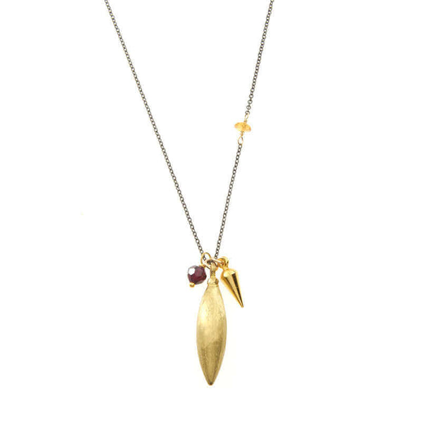 SPIKE LONG NECKLACE - GOLD NECKLACES ONLINE | VICTORIA BEKERMAN