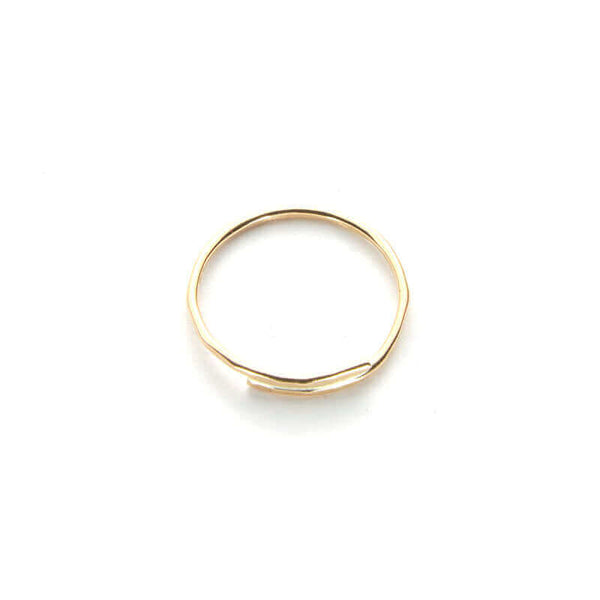 Hand-hammered gold band ring.