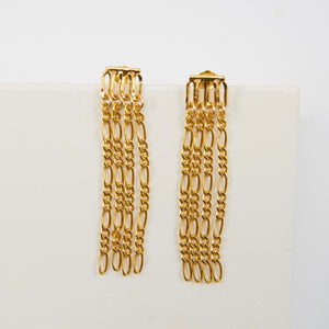 MALENA LONG FRINGE DROP EARRINGS