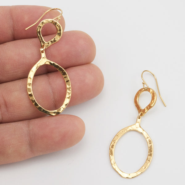 RAYA HAMMERED HOOP EARRINGS