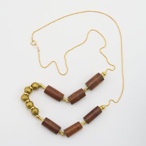 MALA WOOD BEAD NECKLANCE