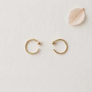 ELKE HOOP BALL EARRINGS