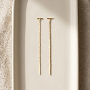 BAR CHAIN DROP EARRINGS