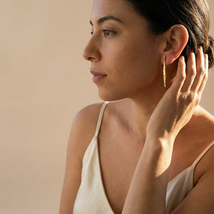 ZOR BRASS SPIKE EARRINGS