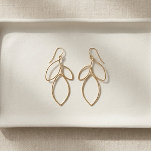 GEOMETRIC LEAF EARRINGS