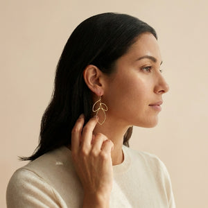 GEOMETRIC LEAF EARRINGS