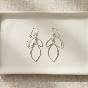 GEOMETRIC LEAF EARRINGS