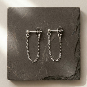 ELAINE SHORT CHAIN HOOP EARRINGS