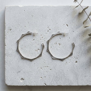 SOLANA SILVER HOOP EARRINGS