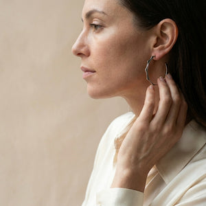 SOLANA SILVER HOOP EARRINGS