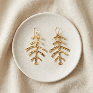 TAYA HAMMERED DANGLE EARRINGS