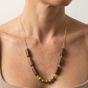 MALA WOOD BEAD NECKLANCE