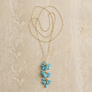 AYA BEAD DROP PENDANT NECKLACE