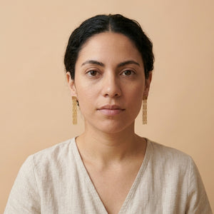 MALENA LONG FRINGE DROP EARRINGS