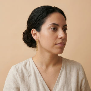 MALENA LONG FRINGE DROP EARRINGS