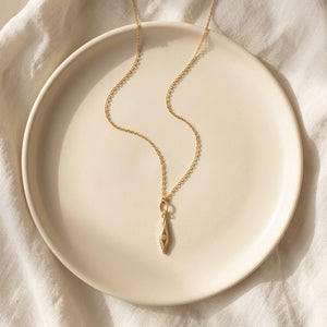 FEZA GOLD TINY PENDANT NECKLACE