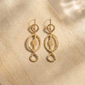 ITZA HAMMERED DANGLE EARRINGS