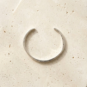 KAMAL SILVER HAMMERED CUFF BRACELET