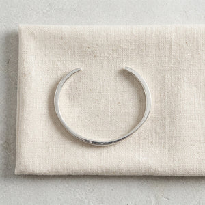 KAMAL SILVER HAMMERED CUFF BRACELET