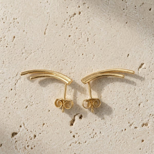 STELLA SWOOP STUD EARRINGS
