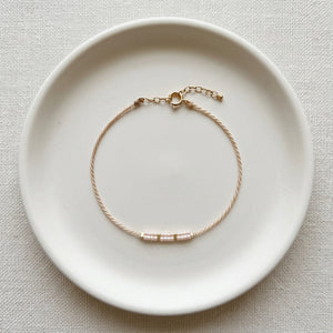RHODAS JAPANESE BEAD BRAIDED STRING BRACELET